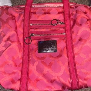 Pink brand new coach hand bag